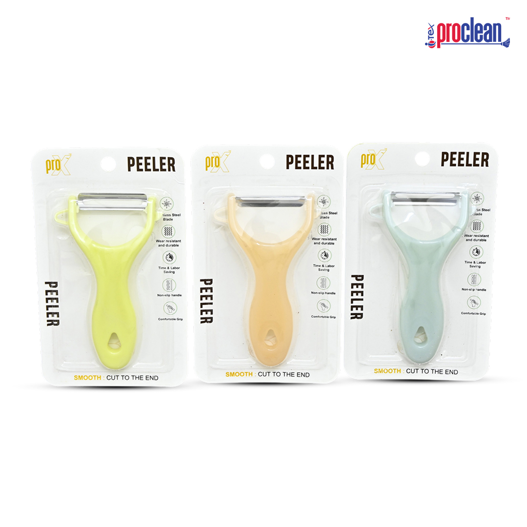 Picture of ProX High Quality Multi-Functional Peeler FP-2500 (multicolor) , 1 pcs Vegetables & Fruits  Peeler/Slicer for Quick Smooth Double Sided Blade, Multi-Functional Vegetable Cutter and Fruit Slicer/Peeler, Strong Handle to Peel Carrot Potato Melon Gadget Vege