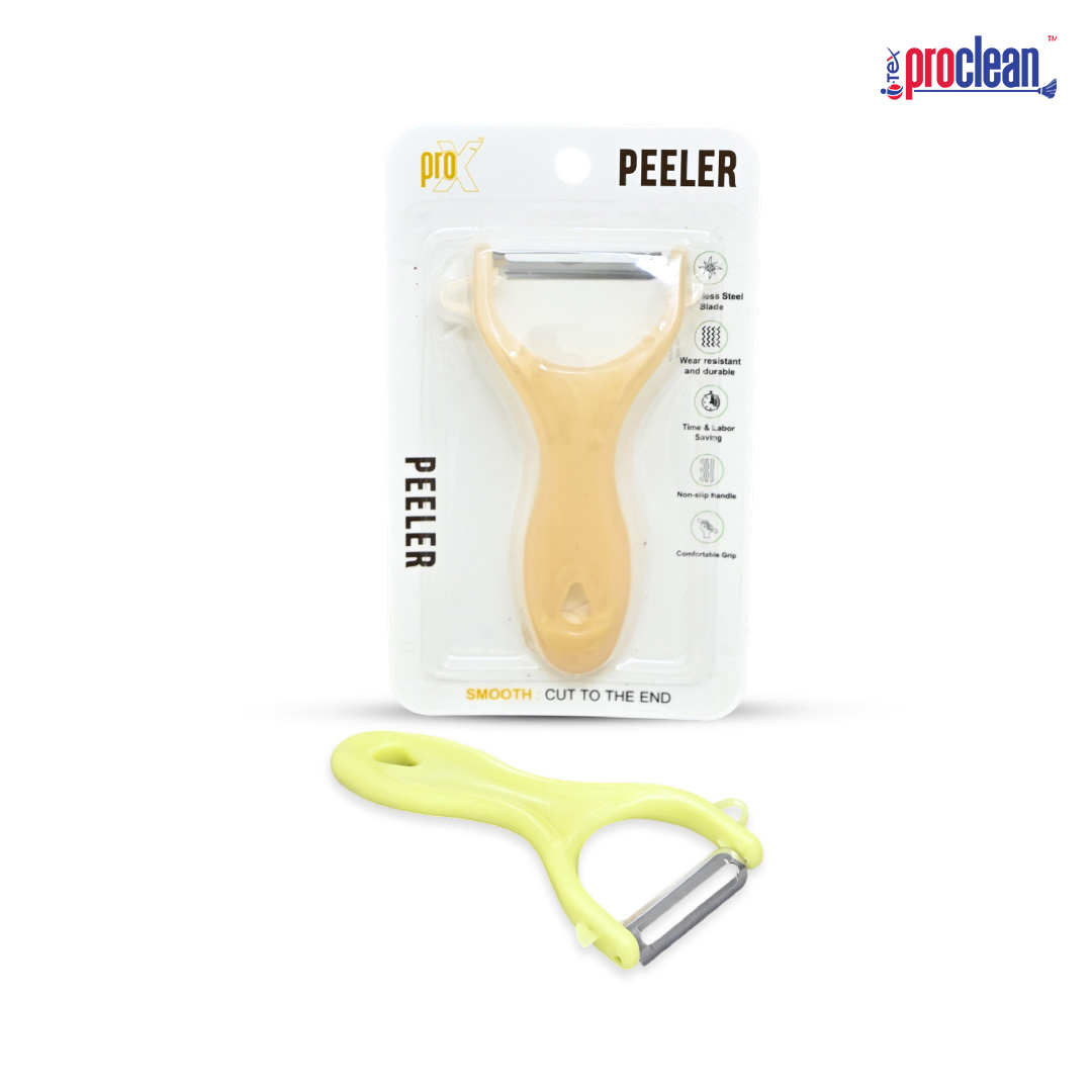 Picture of ProX High Quality Multi-Functional Peeler FP-2500 (multicolor) , 1 pcs Vegetables & Fruits  Peeler/Slicer for Quick Smooth Double Sided Blade, Multi-Functional Vegetable Cutter and Fruit Slicer/Peeler, Strong Handle to Peel Carrot Potato Melon Gadget Vege