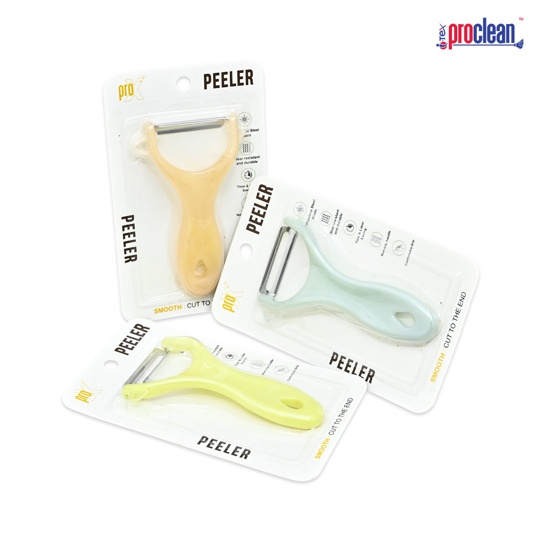 Picture of ProX High Quality Multi-Functional Peeler FP-2500 (multicolor) , 1 pcs Vegetables & Fruits  Peeler/Slicer for Quick Smooth Double Sided Blade, Multi-Functional Vegetable Cutter and Fruit Slicer/Peeler, Strong Handle to Peel Carrot Potato Melon Gadget Vege