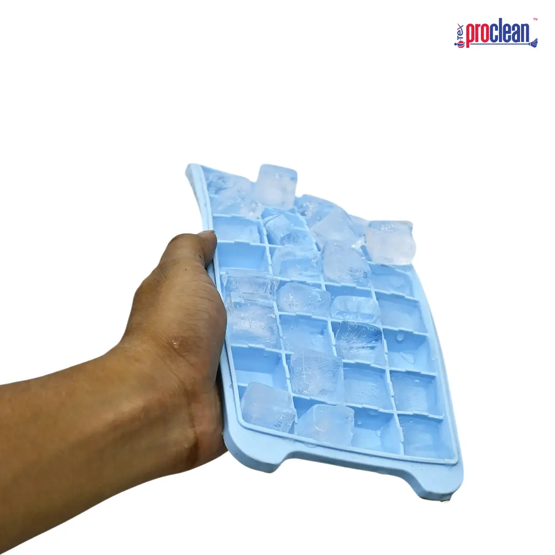 Picture of Proclean Superior Quality 36 Cavity Silicone Ice Cube Tray Mold with Lid IC-2524. Cover for Cocktail, Chocolate,Ice Cream, Soda, Cold Drinks for Freezer, Stackable, Flexible & BPA Free, Multicolor