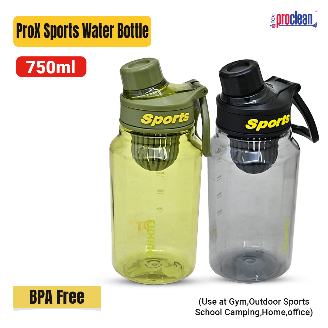 Picture of ProX Outdoor Travel 750ml Plastic Water Bottle_WB-2473 With Filter Gym Fitness Sports Bottle With Handle