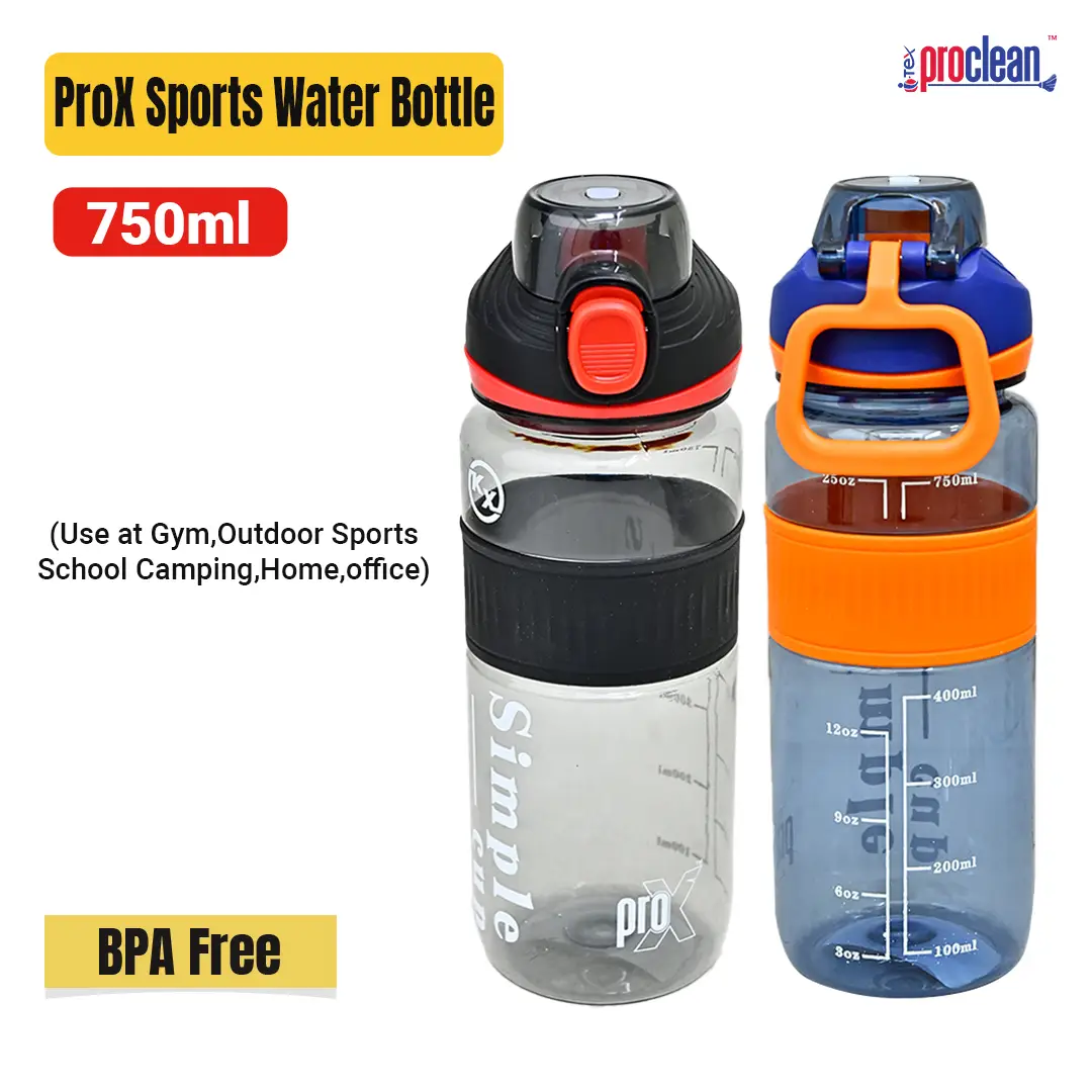 Picture of ProX Bpa-Free 750 ml Plastic Water Bottle _WB-2487, Direct Drinking , Kids Sports, Camping ,Outdoor Activities with Colorful Design. Suitable for gym, workout, office and outdoor recreation.