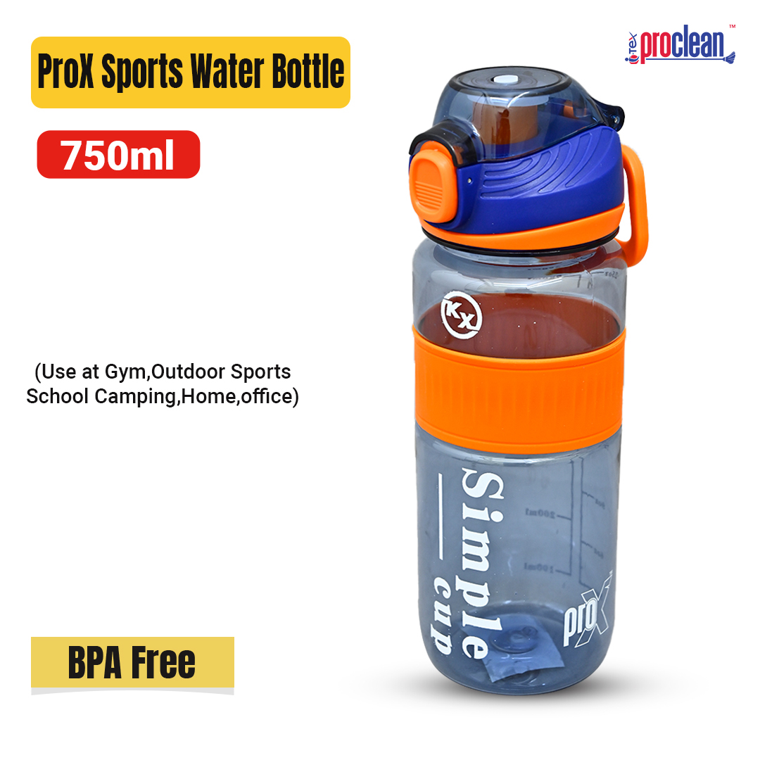 Picture of ProX Bpa-Free 750 ml Plastic Water Bottle _WB-2487, Direct Drinking , Kids Sports, Camping ,Outdoor Activities with Colorful Design. Suitable for gym, workout, office and outdoor recreation.