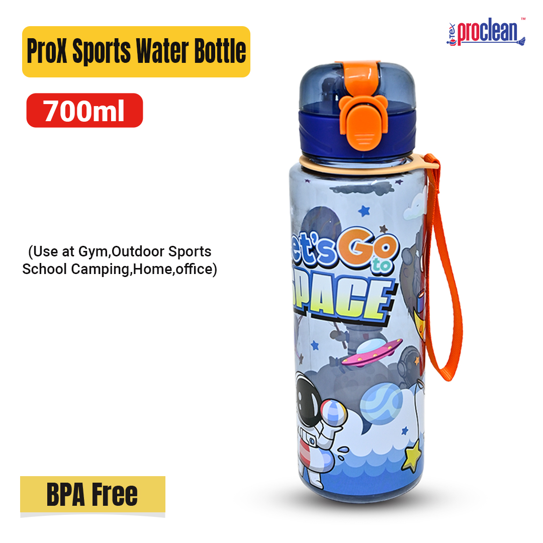 Picture of ProX Creative Cute Kid Cartoon BPA-Free Plastic 700ml Water Bottles_WB-2456, New Design for Gym Outdoor Sports, Home,