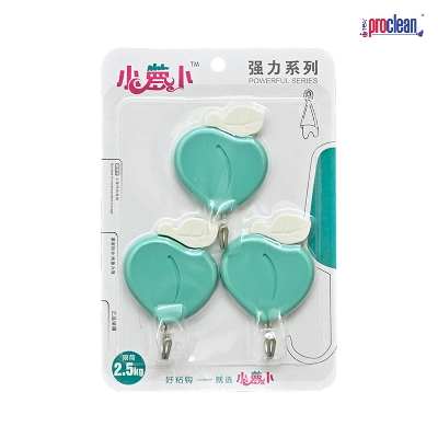 Picture of Proclean Fancy Wall Hooks_WH-2463 for Hanging  Adhesive Printed Hooks for Hanging Keys  Coats Hats Bags Ceiling Home Kitchen  Bathroom Accessories Upto 2.5 Kg Load Capacity  Sticky Hooks Pack of 3