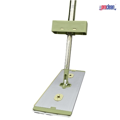 Picture of Proclean Floor Cleaning Regular Flat Mop with squeezer_FM-9562. Easy Swipe Hands-Free Mop with 2pcs Microfiber Pads, Hands-Free Washing Flat Microfiber Wet Dry Mop Self Wringing & Squeeze Flat Mops Cleaning, For all kind of Floors .