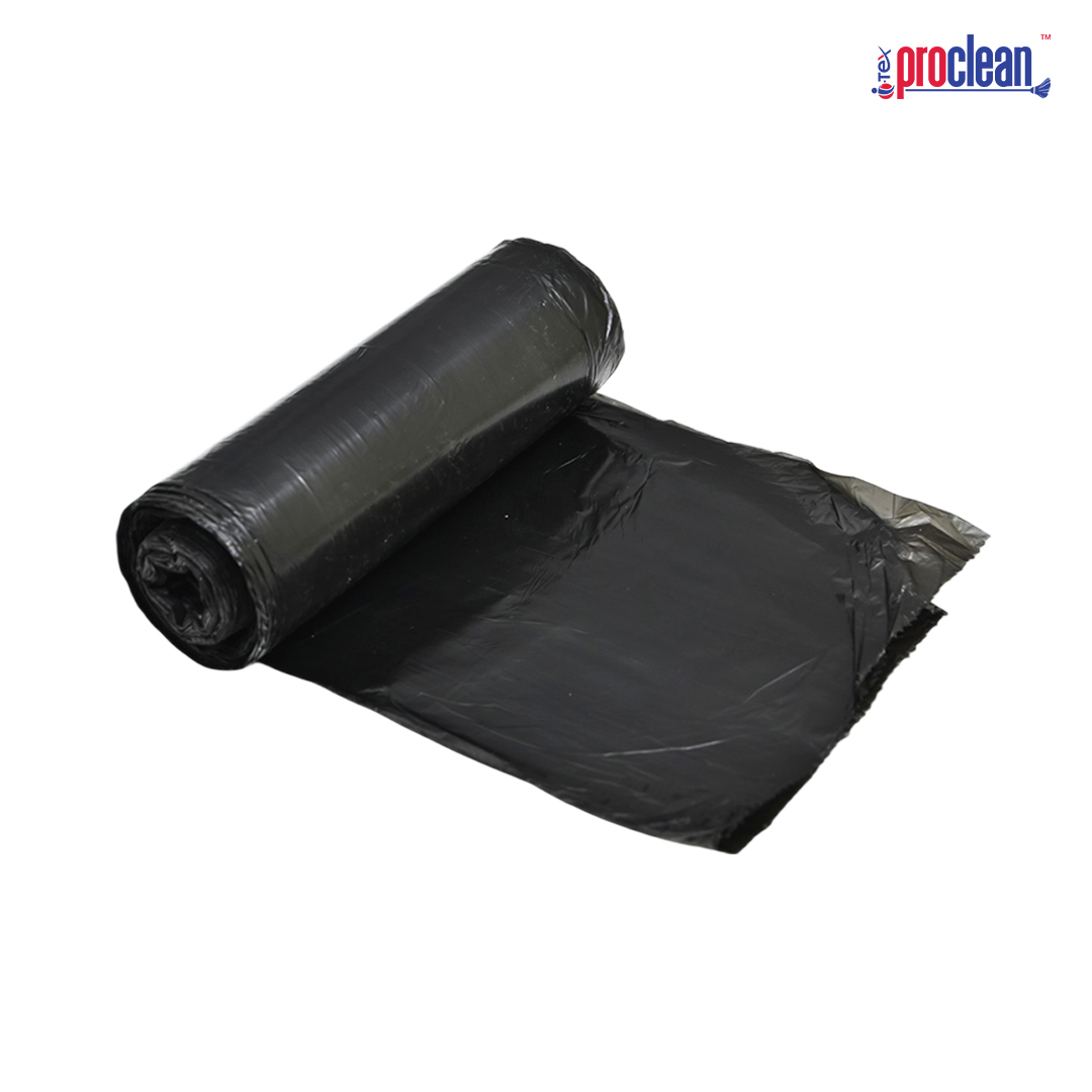 Picture of Proclean Garbage Bag_GB-2432_(35L)- Norm Black Rectangle Rubbish Waste Trash Waste Bag On Roll - Use for Hospital Waste Disposal, Soiled Linen Bag, Laundry Bag, Trash Liner, Sanitary Storage