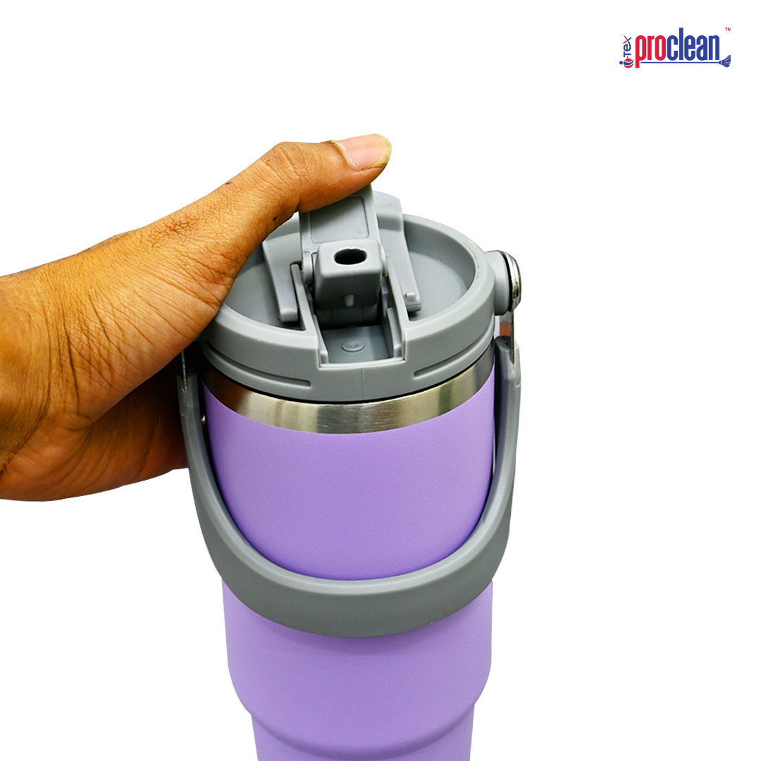 Picture of Proclean Thermos Mug 890ML CM-1718 with Handle and Straw Lid Stainless Steel Vacuum Insulated Cup, Coffee Mug for Water, Coffee or Iced Tea