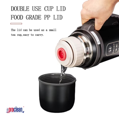 Picture of ProX Flask WB-2302 for Hot Drink Large 2L Thermal Flask Vacuum Insulated, Thermal Flask Keeps (Hot:10-12+h) | (Cold:16-18+h), Stainless Steel Flasks for Hot and Cold Drinks, BPA-Free, 100% Leak-proof. Bottle Large Capacity with Strap for Outdoor Travel.