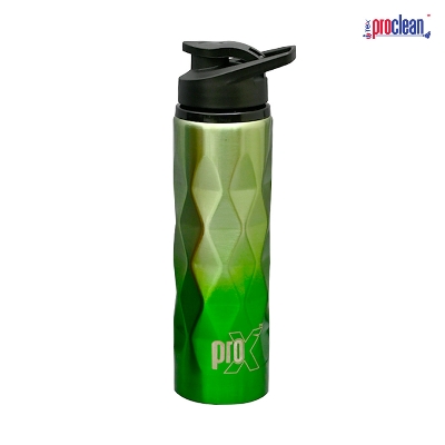 Picture of ProX Diamond Cut Stainless Steel Single Layer 750ml Water Bottle WB-1688 ,  Steel Water Bottles For Kids,Girls,Boys,Fridge,School,Gym, Home,Office, Leak Proof & Bpa Free With Sipper Cap