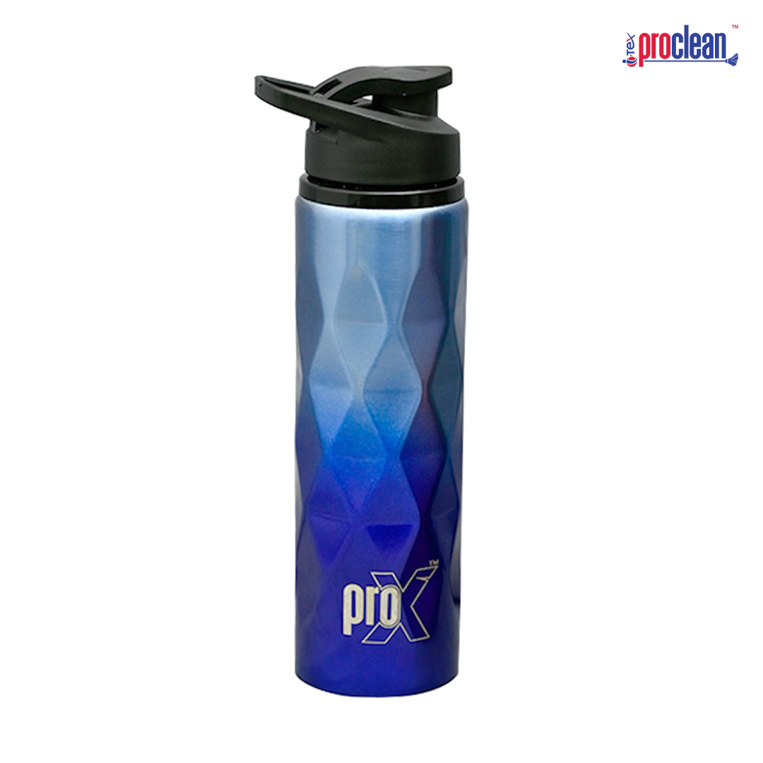 Picture of ProX Diamond Cut Stainless Steel Single Layer 750ml Water Bottle WB-1688 ,  Steel Water Bottles For Kids,Girls,Boys,Fridge,School,Gym, Home,Office, Leak Proof & Bpa Free With Sipper Cap