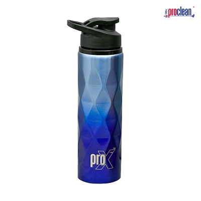 Picture of ProX Diamond Cut Stainless Steel Single Layer 750ml Water Bottle WB-1688 ,  Steel Water Bottles For Kids,Girls,Boys,Fridge,School,Gym, Home,Office, Leak Proof & Bpa Free With Sipper Cap