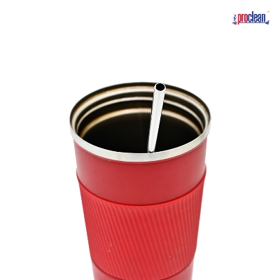 Picture of ProX Reusable Metal Drinking Straw_WB-2135. Stainless Steel Eco Friendly 1pcs Long Straw with Cleaning Brush for Everyday Use Drinks, Cocktail, Cold Coffee, Juice and Other Liquid foods.