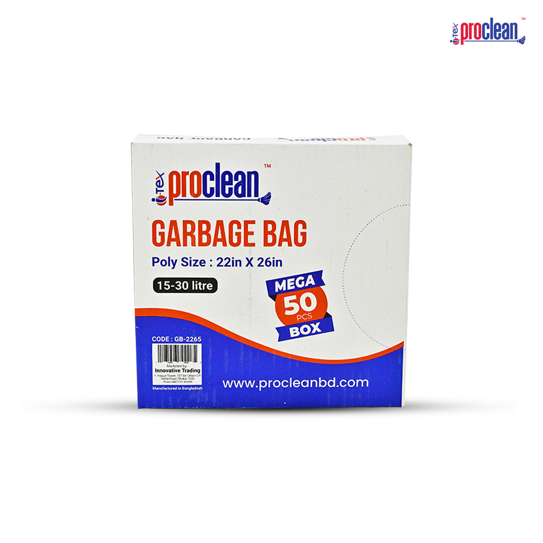Picture of Proclean Garbage Bag (15-30 Liters) GB-2265  Use for Hospital Waste Disposal, Soiled Linen Bag, Laundry Bag, Trash Liner, Sanitary Storage