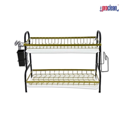 Picture of Proclean 2 Tier Stainless Steel Dish Drying Board Set_ KR-2081. Utensil Holder, Chopping Board Holder, Dish Drainer for Kitchen Counter Space Saving