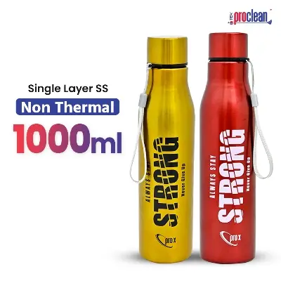 Picture of Proclean Stainless Steel Vacuum Insulated Cola Shape (1000ml)Single Layer SS Non Thermal Printed Water Bottle_WB-2159
