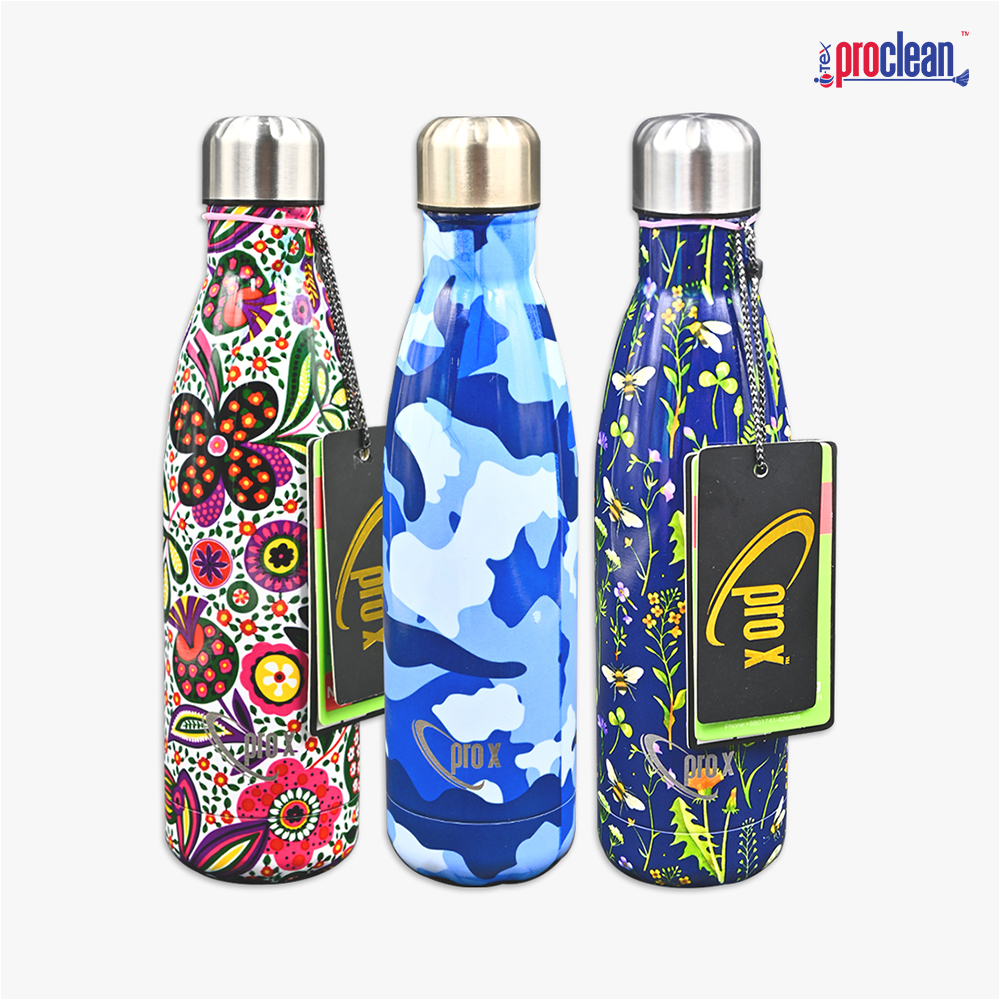 Picture of Proclean Stainless Steel Vacuum Insulated Cola Shape (750ml) SS Non Thermal  Printed Water Bottle_WB-2128