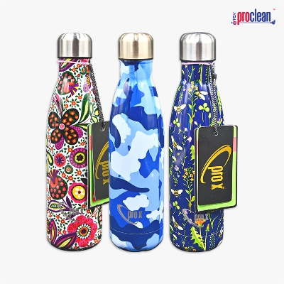 Picture of Proclean Stainless Steel Vacuum Insulated Cola Shape (750ml) SS Non Thermal  Printed Water Bottle_WB-2128