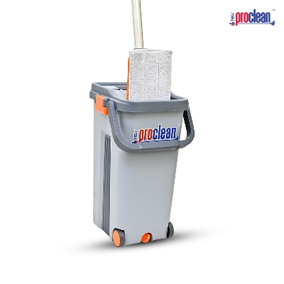 Picture of Premium Flat Mop FM-2012 ,Plastic  Flat Mop Bucket Wet and Dry Use, Comfortable Durable Grip Pour Handle Suitable for Indoor and Outdoor Use