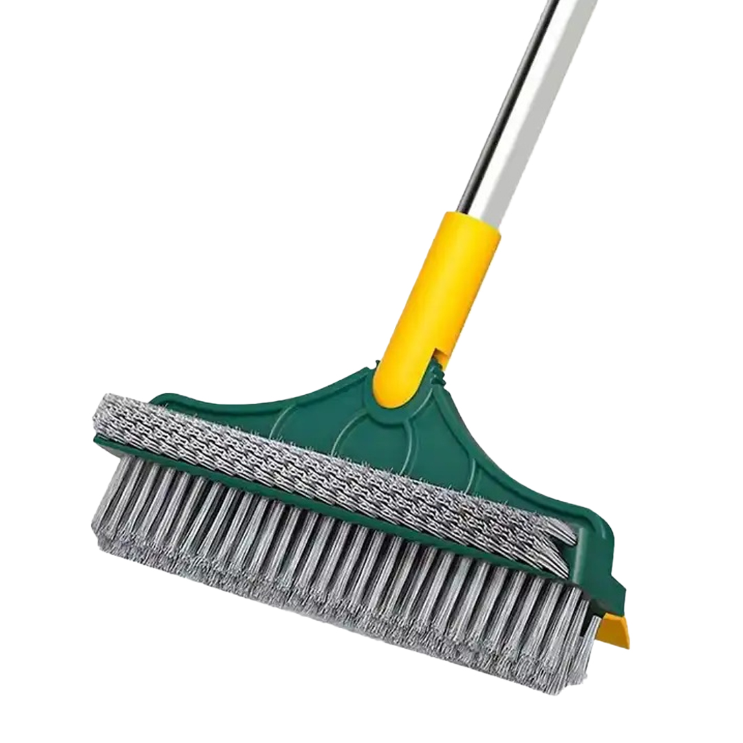 Picture of Bathroom Cleaning Brush with Wiper 2 in 1_FB-2005 Tiles Cleaning Brush Floor Scrub Bathroom Brush with Long Handle Rotatable Head. Bathroom Floor Cleaning Brush (2 in 1 Cleaning Brush)