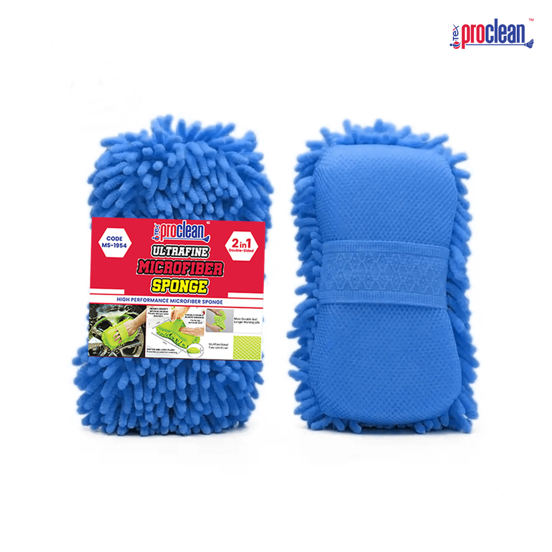 Picture of Proclean Multipurpose Car Sponge MS-1954 Car Cleaning Scratch Free , Duster  , Car Cleaning Accessories  , Microfiber  , Brush , Ultra Soft , Single Sided (Pack of 1)