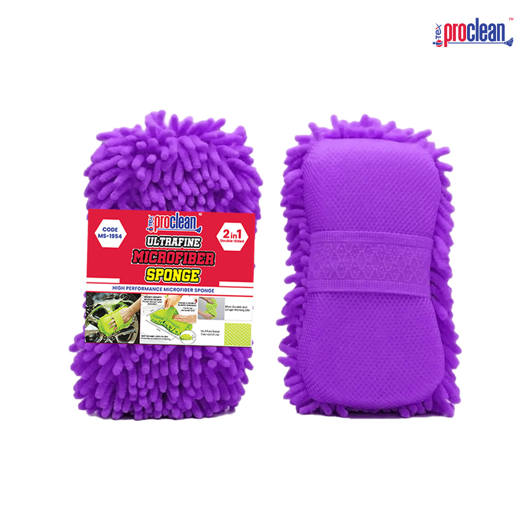Picture of Proclean Multipurpose Car Sponge MS-1954 Car Cleaning Scratch Free , Duster  , Car Cleaning Accessories  , Microfiber  , Brush , Ultra Soft , Single Sided (Pack of 1)