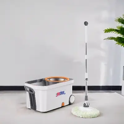 Picture of Proclean Regular Microfiber Rotary/Spin Mop Floor Cleaning Mop_RM-1985 . Hardwood, Tile, Marble, and Laminate Floor Cleaner for Wet and Dry Usage ,work as 360° Spinning Action