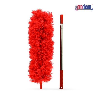 Picture of Proclean Telescopic Microfiber Feather Duster LD-1909, Extendable Duster Washable, Flexible Head for Cleaning Fans, Blinds, Cobwebs, Cars Wet or Dry Use