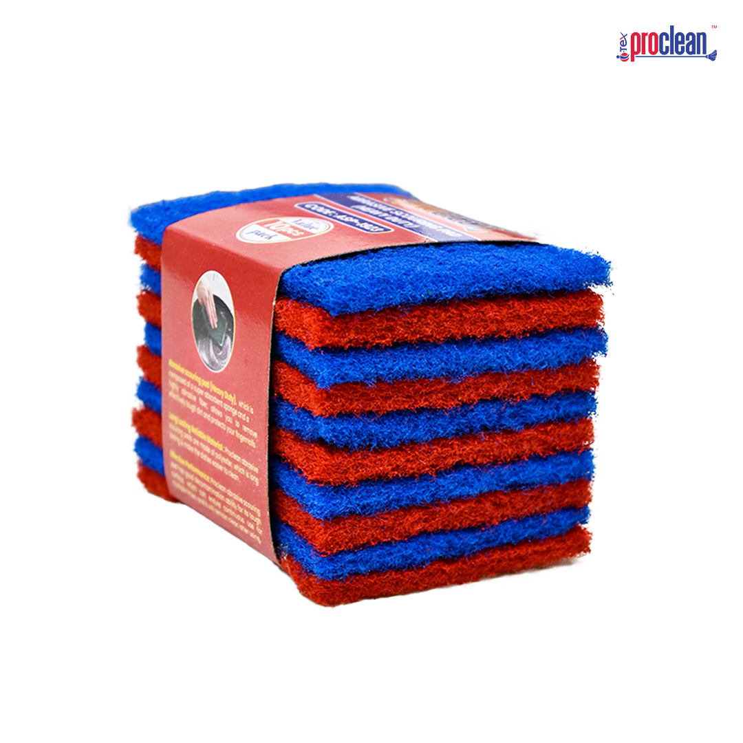 Picture of Proclean Abrasive Scouring Pad, Multi-Use & Non-Scratch . All-Purpose Scrubbing Sponge Safely Cleans All Hard Surfaces in Kitchen and Bathroom, 20 Count (Pack of 2), Green_ASP-1923