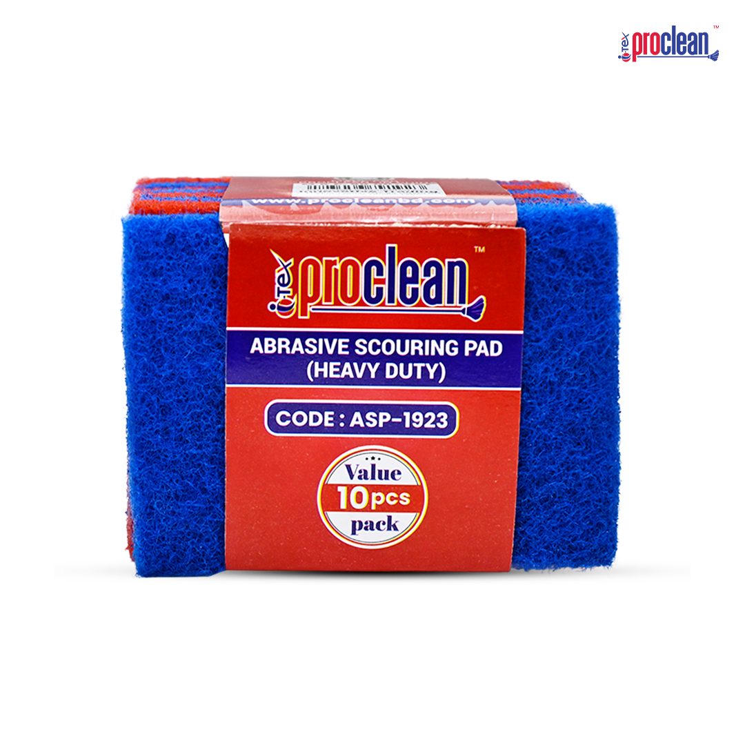 Picture of Proclean Abrasive Scouring Pad, Multi-Use & Non-Scratch . All-Purpose Scrubbing Sponge Safely Cleans All Hard Surfaces in Kitchen and Bathroom, 20 Count (Pack of 2), Green_ASP-1923