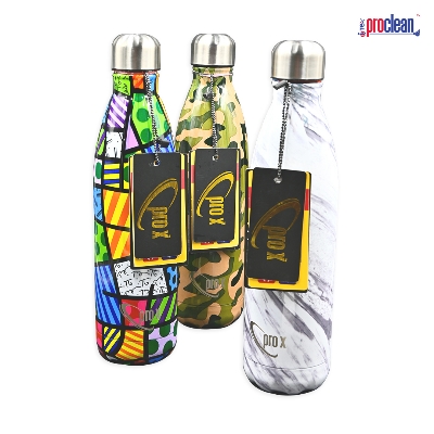Picture of Proclean Stainless Steel Vacuum Insulated Cola Shape (750ml) Thermos Printed Water Bottle_ WB-1664
