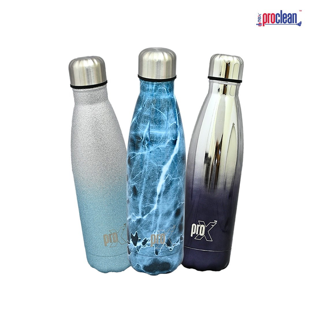 Picture of ProX Vacuum Insulated Stainless Steel Water Bottle WB-1657 ( 500ml )- Vacuum Insulated Metal Water Bottle - Standard Mouth Flask - BPA Free - Straw Water Bottle for Gym, Travel, Sports