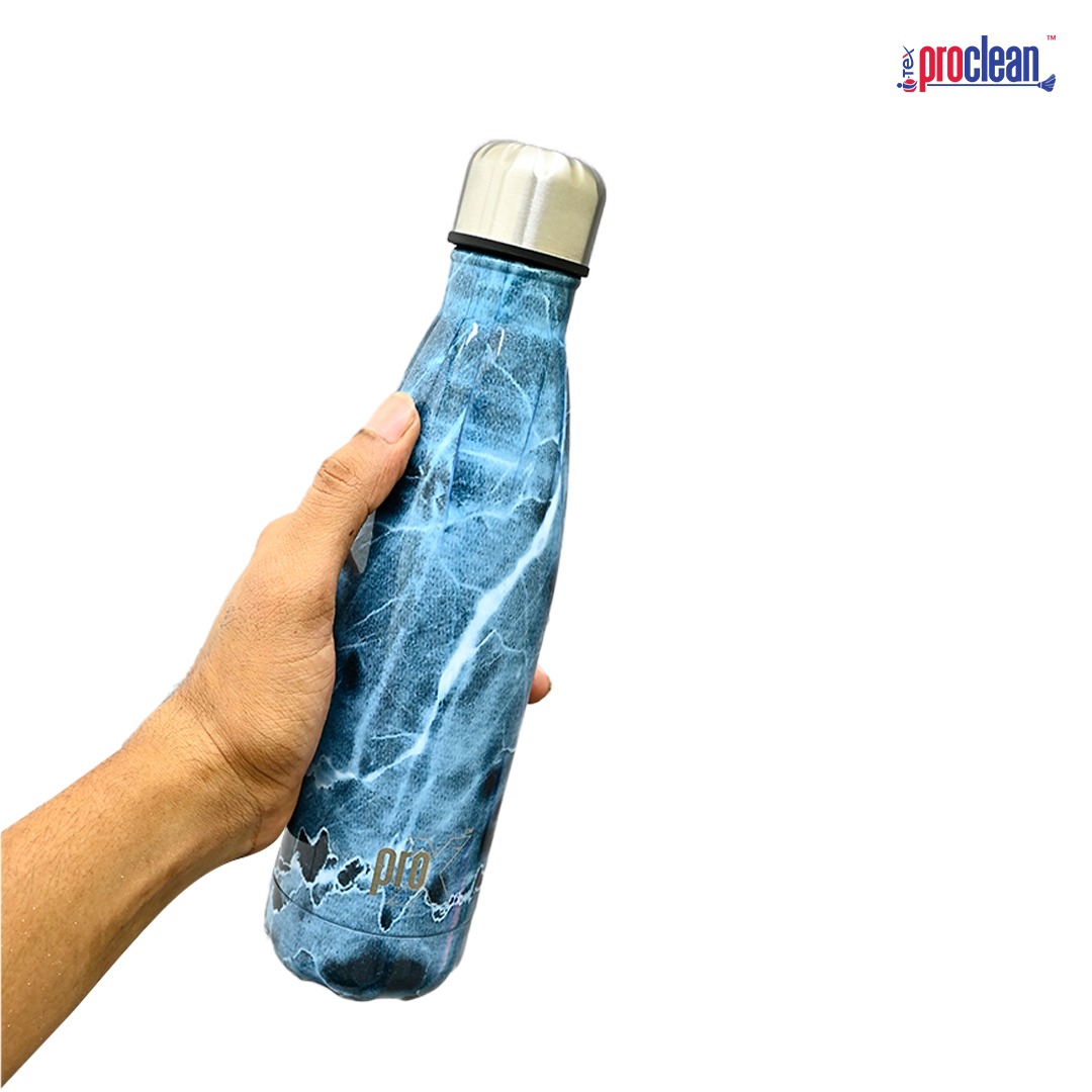 Picture of ProX Vacuum Insulated Stainless Steel Water Bottle WB-1657 ( 500ml )- Vacuum Insulated Metal Water Bottle - Standard Mouth Flask - BPA Free - Straw Water Bottle for Gym, Travel, Sports