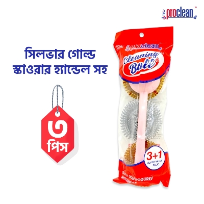 Picture of Silver Gold Scourer With Handle_SS-0971_3 pcs pack