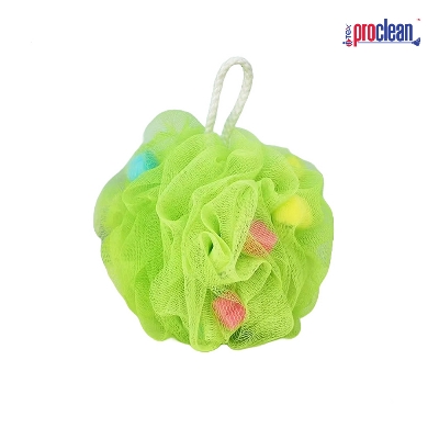 Picture of Proclean Colorful 1pcs Soft Sponge Bath Bubble Ball Foaming Shower Mesh Body Skin Cleaner Exfoliating Scrubber Back Brush Bathroom Accessories SPONGE BB-1558