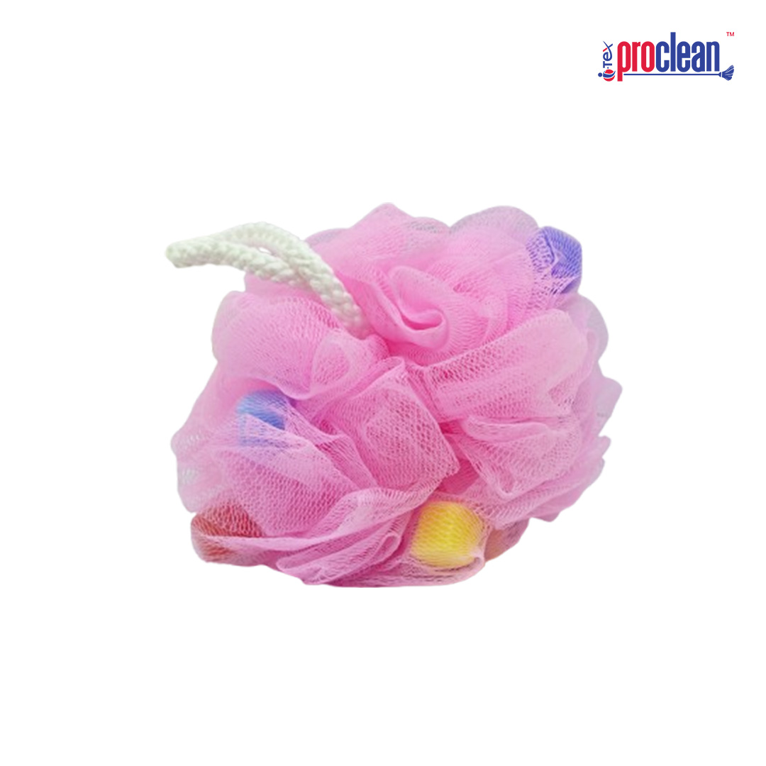Picture of Proclean Colorful 1pcs Soft Sponge Bath Bubble Ball Foaming Shower Mesh Body Skin Cleaner Exfoliating Scrubber Back Brush Bathroom Accessories SPONGE BB-1558
