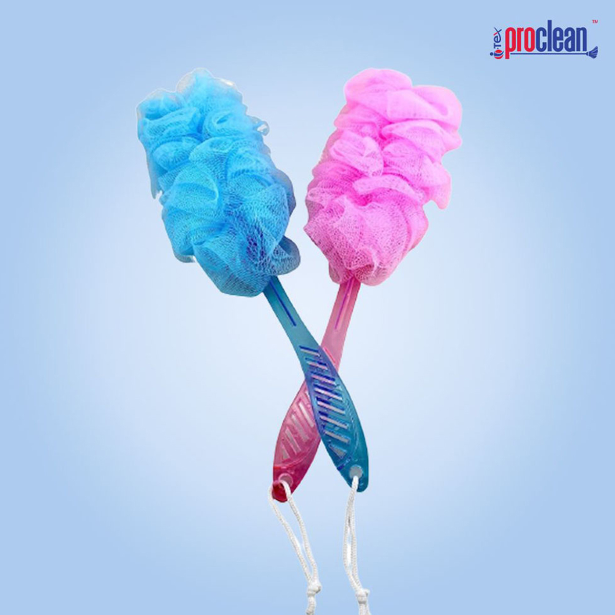 Picture of Long Handle Hanging Soft Mesh Back Body Bath Shower Scrubber Brush BB_0964