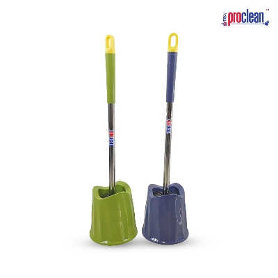 Picture of Proclean  Regular Toilet Brush_TB-0766  Durable Covered Toilet Bowl Brush Set with Holder & Long Handle for Bathroom