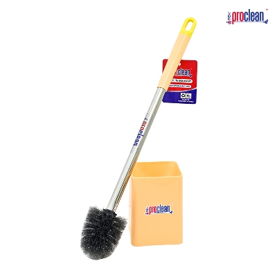 Picture of Proclean Toilet Brush TB-0742 with square shape Stand, Cleaning Brush with Holder for Bathroom, Toilet Cleaning Brush, Plastic Toilet Brush, Toilet Brush with Long Handle, Bathroom Cleaner