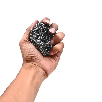 Picture of Stainless Steel Dish Scourers SS-0148-8 (08 PCS Pack 20g) - Scouring Pad, Pot Scrubber, Stainless Steel Scrubber, Steel Wool Scrubber, Metal Sponge