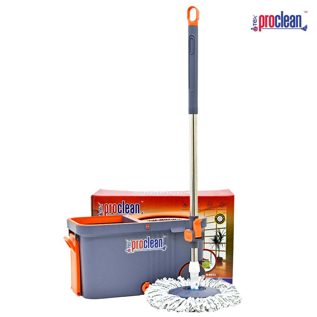 Picture of Proclean Premium 360 degree Rotary/Spin Mop, Floor Cleaning Mop_RM-0568 , Microfiber Spin Mop and Bucket Floor Cleaning System Set with 2 Head Refills