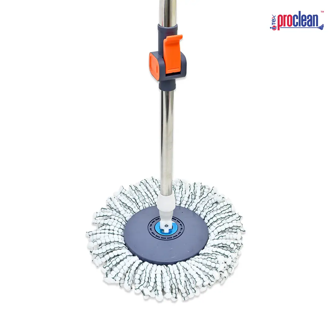 Picture of Proclean Premium 360 degree Rotary/Spin Mop, Floor Cleaning Mop_RM-0568 , Microfiber Spin Mop and Bucket Floor Cleaning System Set with 2 Head Refills