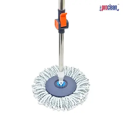 Picture of Proclean Premium 360 degree Rotary/Spin Mop, Floor Cleaning Mop_RM-0568 , Microfiber Spin Mop and Bucket Floor Cleaning System Set with 2 Head Refills