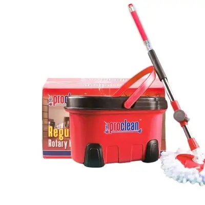 Picture of Stainless Steel 360 Spin Mop & Bucket Floor Cleaning System Included Easy Press Handle with 1 Microfiber Mop Heads_RM-0032