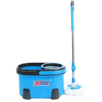 Picture of Stainless Steel 360 Spin Mop & Bucket Floor Cleaning System Included Easy Press Handle with 1 Microfiber Mop Heads_RM-0032