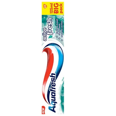 Picture of International UK Product  Aquafresh Active Fresh Toothpaste With Menthol Big pack (125ml)