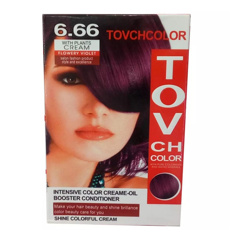 Picture of International Hair styling China product TOVCHCOLOR hair color used for male / female shade no 6.66 - 80 ml X 2