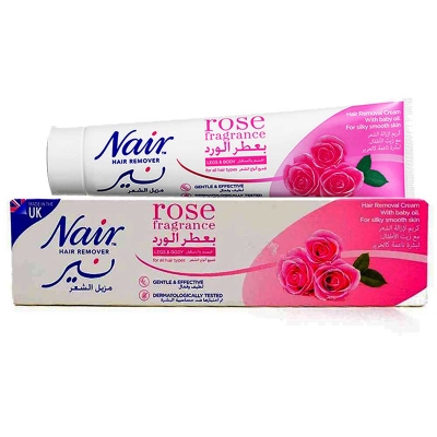Picture of International UK product unwanted Hair removal cream Nair Rose fragrance used for male/ female - 110 ml