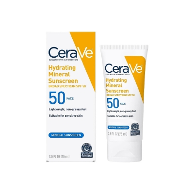 Picture of International USA Product Cerave Hydrating Mineral Sunscreen SPF 50 Face for Sensitive Skin 75ml
