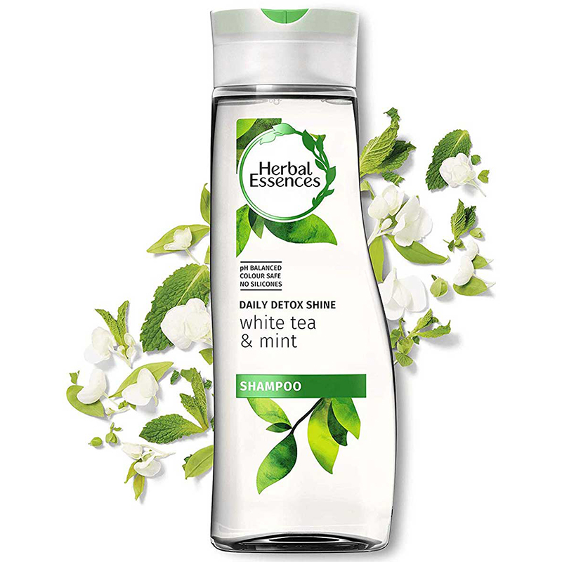 Picture of International Thailand product hair care Herbal Essence DAILY DETOX SHINE white tea and mint shampoo used for male/ female - 400 ml